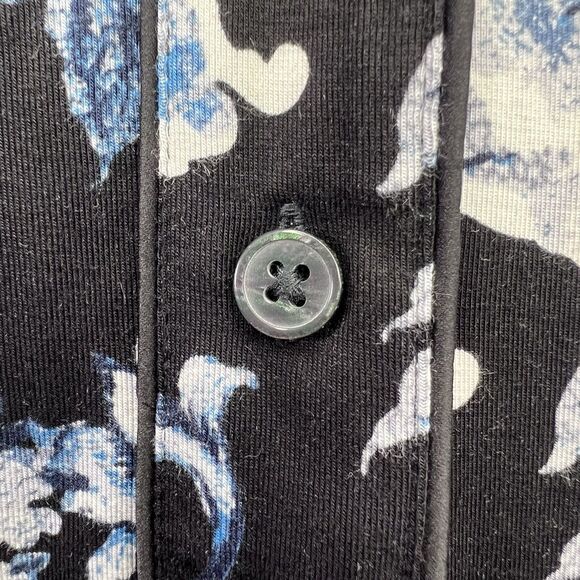 NWT Soma Cool Nights Notch Collar Boudoir Floral Black Top Sz XL Long Sleeve - Picture 9 of 14